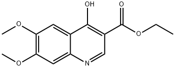 6,7-二甲氧基-4-氧代-1,4-二氢喹啉-3-羧酸乙酯 结构式