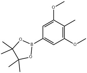 3.5-二甲氧基-4-甲基苯硼酸频呢醇酯 结构式