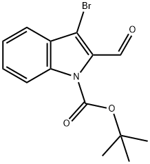 TERT-BUTYL 3-BROMO-2-FORMYL-1H-INDOLE-1-CARBOXYLATE 结构式