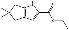 5,5-二甲基-1,4,5,6-四氢环戊并[B]吡咯-2-甲酸乙酯 结构式