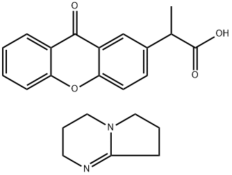 2-(9-氧代占吨-2-基)丙酸1,5-二氮杂二环[4.3.0]壬-5-烯盐 结构式