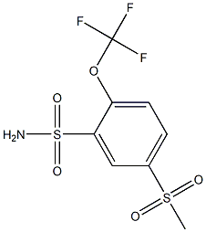 5-(METHYLSULFONYL)-2-(TRIFLUOROMETHOXY)BENZENESULFONAMIDE 结构式