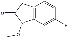 6-氟-1-甲氧基二氢吲-2-酮 结构式