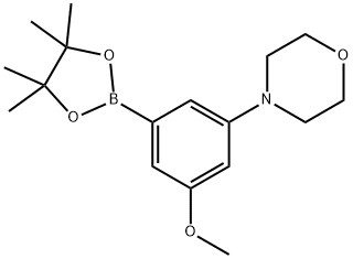 3-甲氧基-5-(4-吗啉基)苯硼酸频哪醇酯 结构式