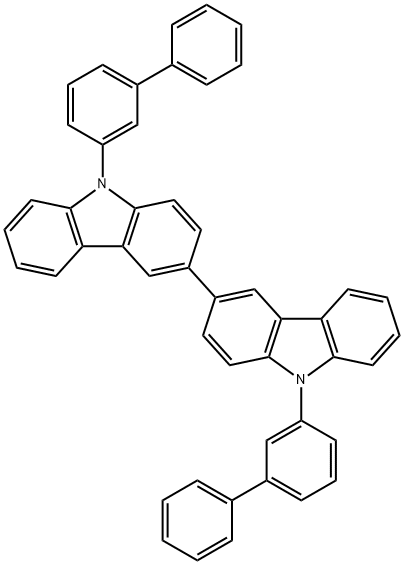 9,9'-二([1,1'-联苯]-3-基)-3,3'-联-9H-咔唑 结构式