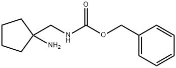 N-[(1-氨基环戊基)甲基]氨基甲酸苄酯 结构式