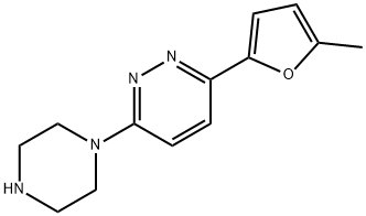 3-(5-methylfuran-2-yl)-6-(piperazin-1-yl)pyridazine 结构式