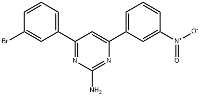 4-(3-bromophenyl)-6-(3-nitrophenyl)pyrimidin-2-amine 结构式