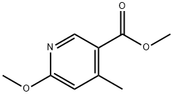 2-甲氧基-4-甲基吡啶-5-羧酸甲酯 结构式