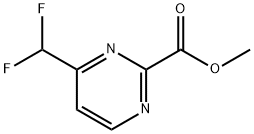 4-(二氟甲基)嘧啶-2-羧酸甲酯 结构式