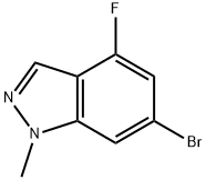 6-溴-4-氟-1-甲基-1H-吲唑 结构式