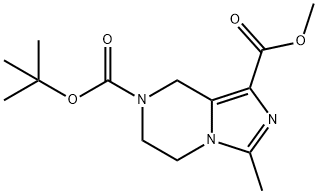7-tert-butyl 1-methyl 3-methyl-5H,6H,7H,8H-imidazo[1,5-a]pyrazine-1,7-dicarboxylate 结构式