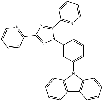 9-(3-(3,5-二(吡啶-2-基)-1H-1,2,4-三唑-1-基)苯基)-9H-咔唑 结构式