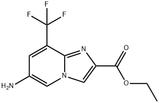 6-Amino-8-trifluoromethyl-imidazo[1,2-a]pyridine-2-carboxylic acid ethyl ester 结构式