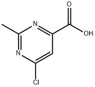 6-CHLORO-2-METHYL-4-PYRIMIDINECARBOXYLIC ACID 结构式