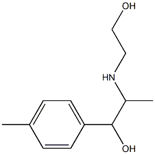 1-对甲苯基-2-((2-羟基乙基)氨基)-1-丙醇 结构式