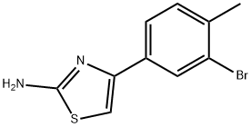 4-(3-bromo-4-methylphenyl)-1,3-thiazol-2-amine 结构式