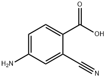 4-氨基-2-氰基苯甲酸 结构式