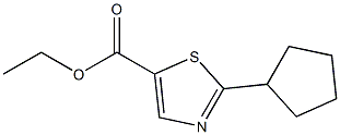 Ethyl 2-cyclopentylthiazole-5-carboxylate 结构式