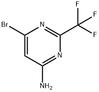 6-BROMO-2-(TRIFLUOROMETHYL)PYRIMIDIN-4-AMINE 结构式