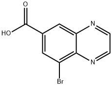8-溴喹喔啉-6-羧酸 结构式