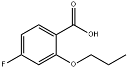 4-氟-2-正丙氧基苯甲酸 结构式