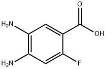 4,5-二氨基-2-氟苯甲酸 结构式