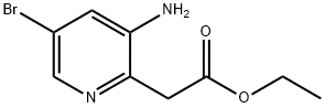 2-(3-氨基-5-溴吡啶-2-基)乙酸乙酯 结构式