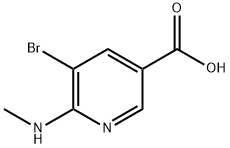 5-Bromo-6-methylamino-nicotinic acid 结构式