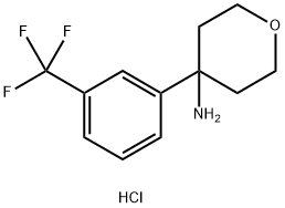 4-(3-(三氟甲基)苯基)四氢-2H-吡喃-4-胺盐酸盐 结构式