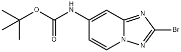 (2-Bromo-[1,2,4]triazolo[1,5-a]pyridin-7-yl)-carbamic acid tert-butyl ester 结构式