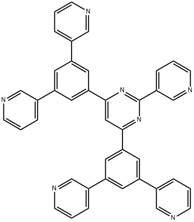 4,6-双(3,5-二(吡啶-3-基)苯基)-2-(吡啶-3-基)嘧啶 结构式