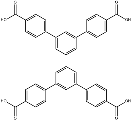 5',5''-双(4-羧基苯基)-[1,1':3',1'':3'',1'''-四联苯基]-4,4''-二羧酸 结构式