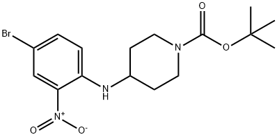 TERT-BUTYL 4-(4-BROMO-2-NITROPHENYLAMINO) PIPERIDINE-1-CARBOXYLATE 结构式