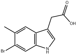 6-Bromo-5-methylindole-3-acetic Acid 结构式