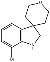 7-溴-2',3',5',6'-四氢螺[吲哚啉-3,4'-吡喃 结构式