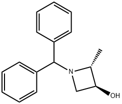 (2R,3S)-1-(二苯基甲基)-2-甲基氮杂环丁烷-3-醇 结构式
