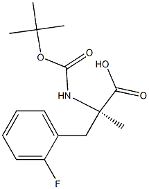 (R)-2-((叔丁氧基羰基)氨基)-3-(2-氟苯基)-2-甲基丙酸 结构式