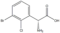 (2R)-2-AMINO-2-(3-BROMO-2-CHLOROPHENYL)ACETIC ACID 结构式