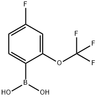 2-(三氟甲氧基)-4-氟苯硼酸 结构式
