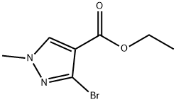 3-溴-1-甲基-1H-吡唑-4-羧酸乙酯 结构式