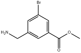 3-(氨基甲基)-5-溴苯甲酸甲酯 结构式
