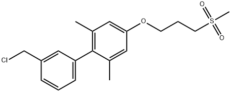 2,6-二甲基-3'-(氯甲基)-4-(3-甲砜基丙氧基)联苯 结构式