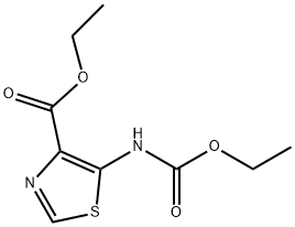 4-Thiazolecarboxylic acid, 5-[(ethoxycarbonyl)amino]-, ethyl ester 结构式