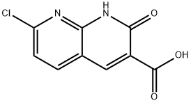 7-CHLORO-2-HYDROXY[1,8]NAPHTHYRIDINE-3-CARBOXYLIC ACID 结构式