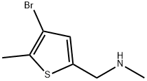 1-(4-溴-5-甲基噻吩-2-基)-N-甲基甲胺 结构式
