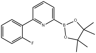 2-(2-fluorophenyl)-6-(4,4,5,5-tetramethyl-1,3,2-dioxaborolan-2-yl)pyridine 结构式