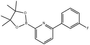 2-(3-fluorophenyl)-6-(4,4,5,5-tetramethyl-1,3,2-dioxaborolan-2-yl)pyridine 结构式