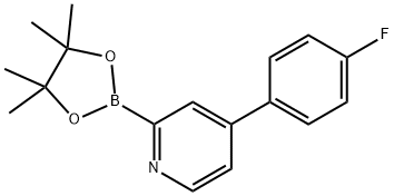 4-(4-fluorophenyl)-2-(4,4,5,5-tetramethyl-1,3,2-dioxaborolan-2-yl)pyridine 结构式