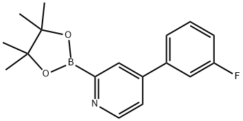 4-(3-fluorophenyl)-2-(4,4,5,5-tetramethyl-1,3,2-dioxaborolan-2-yl)pyridine 结构式